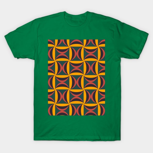 Colorful African abstract pattern T-Shirt by PaepaeEthnicDesign